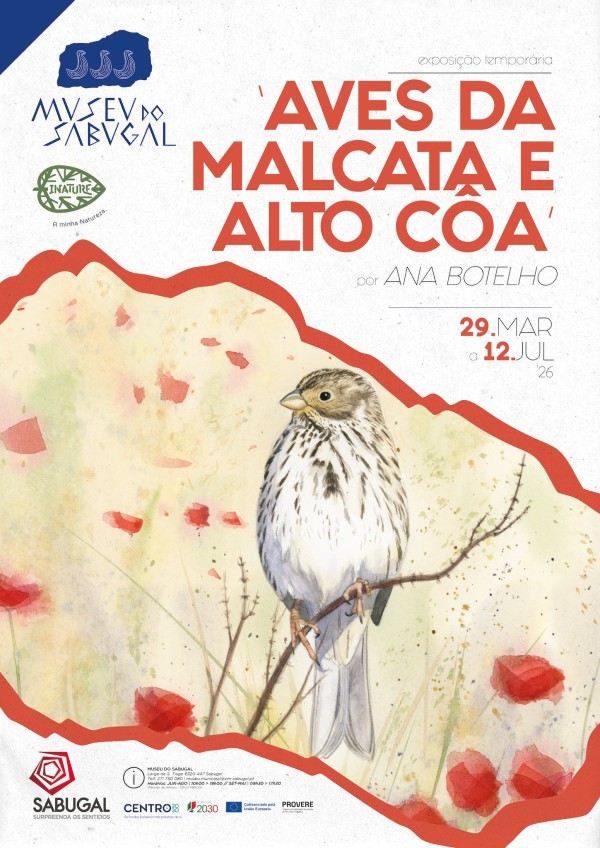 cartaz exposição sabugal - aves malcaya e alto côa